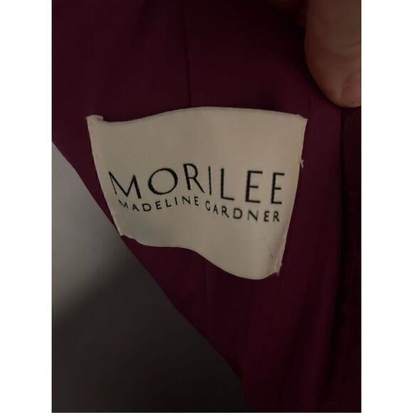 Morilee Madeline Gardner NY Burgundy Formal Dress. Open back.  Size 16 - Picture 5 of 11